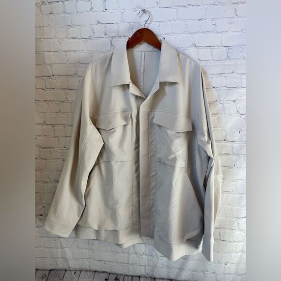 Lululemon Men's Twill Utility Jacket Beige Size 2XL - Picture 2 of 14